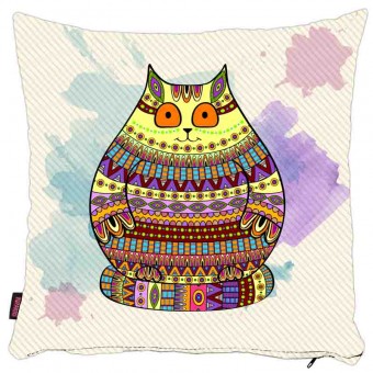 Kedili Yastık Kılıfı-100